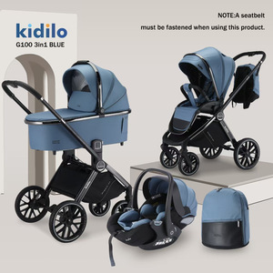 Portabebés Plegable 3 en 1 Kidilo G100 de Aluminio con Capacidad de Carga de 20 kg para Sentarse/Reclinarse, de 0 a 12 Meses - Product Image 2