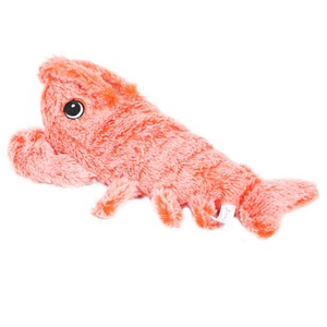 Juguete de felpa para mascotas, hierba gatera con carga Usb, interactivo, perro, gato, eléctrico, simulación de camarón - Product Image 1