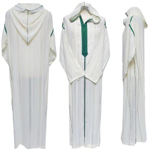 2024 New Arrival Modest Women Silk Handmade Breathable Long Sleeve 2-Piece Abaya Muslim <b>Blouse</b> Pants Suits Kimino Set Islamic - Product Image 1