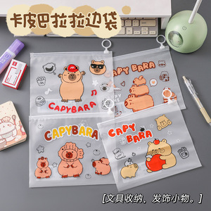 Étui à crayons transparent Kapibala, sac à fermeture éclair de dessin animé pour l'école, le bureau, les examens, en PVC - Product Image 5