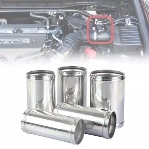 Tubo de entrada de aire de aluminio de 120 mm de longitud para mejora del motor, color plateado, ajuste universal - Product Image 2
