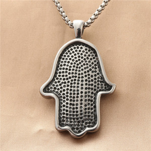 Colgante de Mano de Buda Tigre, Collar de Acero Inoxidable para Hombre, Estilo Punk Retro, Joyería de Moda con Forma de Animal 19065 - Product Image 3