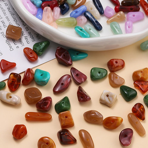 Acrylic Irregular Pebble <b>Beads</b> Mixed Color Bulk For Jewelry Making - Product Image 1