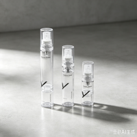 Emballage de luxe sans air personnalisé avec bouchon en plastique 5ml 10ml 15ml comme flacon pompe sans air pour les soins de la peau