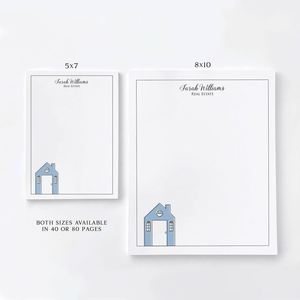 Bloc-notes personnalisés pour agents immobiliers, papeterie personnalisée, blocs-notes professionnels, papier à lettres pour l'immobilier - Product Image 2