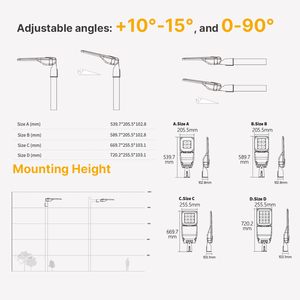 Boîtier de lampadaire LED en aluminium moulé sous pression, lampadaire LED chinois avec certificat ENEC - Product Image 4