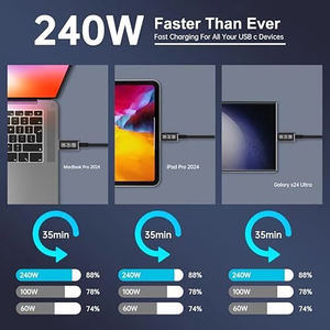 Câble <span class=keywords><strong>de</strong></span> données Thunderbolt 5 240W charge rapide 80G haute vitesse 16K Projection pleine fonction - Product Image 2