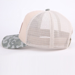 <span class=keywords><strong>Casquette</strong></span> de baseball trucker personnalisée à 5 panneaux, profil haut, en coton, avec dos en maille, motif camouflage, impression par sublimation, visière pré-courbée - Product Image 2
