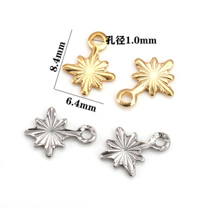 Stainless Steel Star Pendant With Lightning <b>Bolt</b> And Sunflower Design For Necklace Making H1371 - Product Image 5