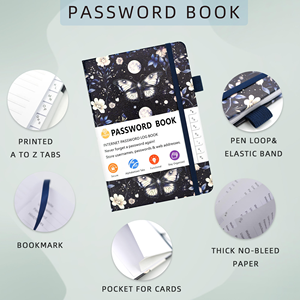 Libreta Popular A6 de Tapa Dura con Contraseña, Diario Personalizado de Cuero Cosido para Negocios, Oficina y Uso Diario - Product Image 4