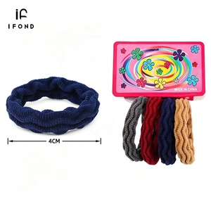 IFOND OEM, Juego <span class=keywords><strong>de</strong></span> 48 Coleteros <span class=keywords><strong>de</strong></span> Poliéster con Textura Ondulada <span class=keywords><strong>de</strong></span> 4cm, con Logotipo Personalizado, Empaque Personalizado, Anillos Elásticos para el Cabello, Suministro <span class=keywords><strong>de</strong></span> Fábrica - Product Image 2