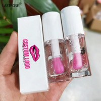 Baume à lèvres transparent rose végétalien tendance aux fruits, marque privée, hydratant, longue tenue, changeant de couleur, huile repulpante pour les lèvres
