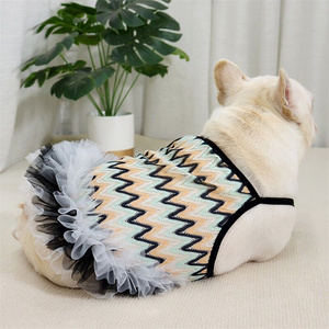 ชุดกระโปรงขนสัตว์สำหรับสุนัขพันธุ์<span class=keywords><strong>พิ</strong></span><span class=keywords><strong>ทบ</strong></span>ูลและบูลด็อก สไตล์เจ้าหญิง พร้อมสายคล้องไหล่ สำหรับฤดูร้อน - Product Image 2