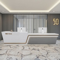 Comptoir de réception en bois moderne, comptoir de caisse pour salons de beauté, hôtels, bureaux, cliniques, magasins de détail, mobilier commercial