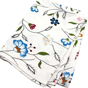 Colorful Floral Pattern Print Embroidery Home Use Kitchen Quick Drying Customize Print Cotton Tea Towel