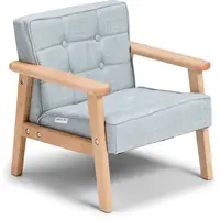Gepolstertes Kinder-Mini-Sofa und Stuhl mit Holzrahmen couch