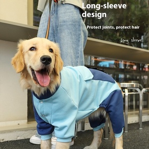 Otoño Invierno clásico Navidad perro suéter sólido ecológico poliéster para Labrador mediano-grande Golden Retriever cachorros - Product Image 4