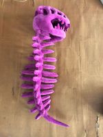 Nouveau Chapeau Peluche Dinosaure Fossile Personnalisé Rose Noir Gris, Jouet en Peluche Tête de Dinosaure, Poupée Animal en Peluche Os de Dragon