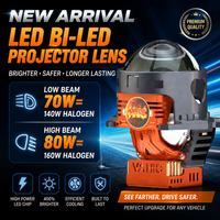 VAHID MB PRO Nouveau projecteur de phare Bi-LED haute puissance de 3 pouces avec double réflecteur, faisceau haut et bas, installation facile pour usage universel
