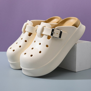 Eva <b>Clogs</b> Women Summer Thick Sole Open Toe Slip On Anti Slip Comfortable Outdoor Shoes White Brown 35 40 - Product Image 1
