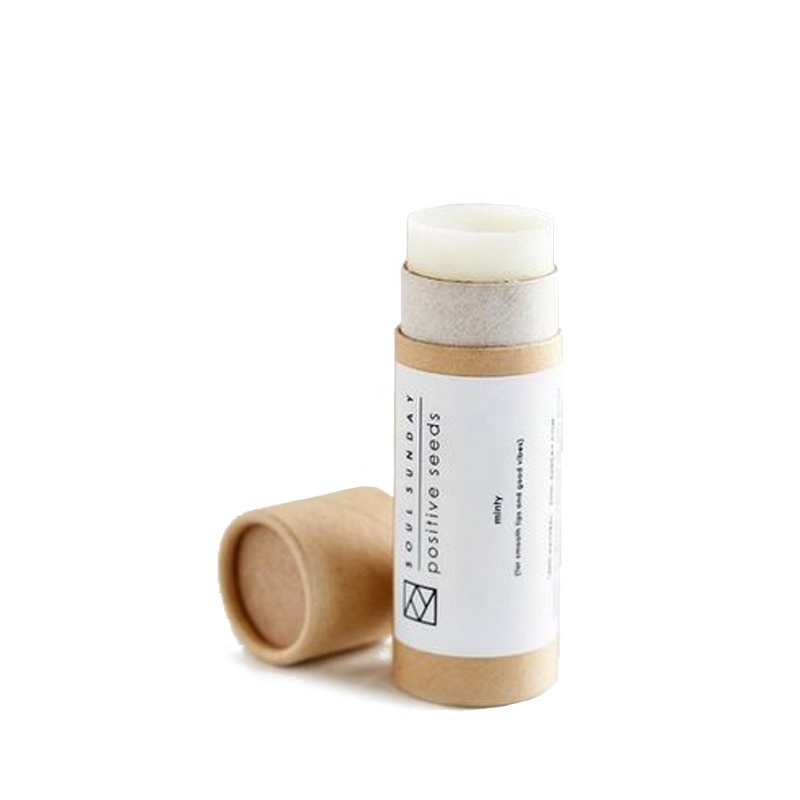 biodegradable paper tube packaging deodorant lip balm tubes stick solid perfume 7 g o.3 oz 14 g 0.5 oz