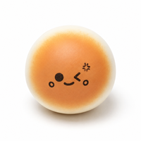 Nouveau Jouet Squishy Simulation de Boulette Vapeur avec Visage Kawaii, à Remontée Lente, en Forme de Panier Vapeur, Balle Anti-Stress à Presser, 14+ Ans, Emballé, TPR