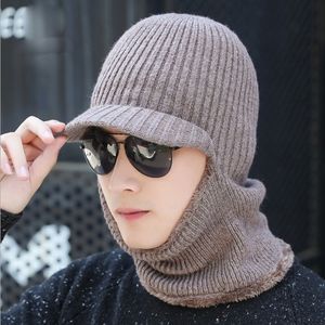 Gorro de Punto DF EDS para Hombre, Otoño e Invierno, con Protección para el Cuello, a Prueba de Viento, de Felpa Gruesa y Cálida - Product Image 3