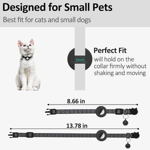 猫の襟Apple <span class=keywords><strong>Tracker</strong></span>ホルダー付き反射子猫の首輪<span class=keywords><strong>GPS</strong></span>調整可能軽量AirTag猫の首輪 - Product Image 5