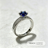 Bagues en laiton plaqué platine, pierres étincelantes élégantes pour les fêtes d'anniversaire, les mariages, les anniversaires de mariage, bijoux de mode, cadeaux