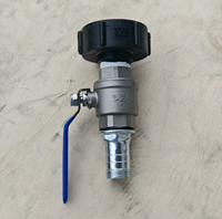 Adaptador de válvulas de bola agrícolas de acero inoxidable OEM de fábrica para accesorios de tanques IBC (Contenedores a Granel Intermedios)