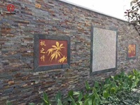 Revêtement mural en pierre naturelle pour extérieur et intérieur, carreaux de schiste pour usage extérieur, fourni directement par l'usine