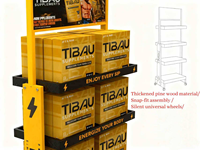 Présentoir de supplément en bois détachable à plusieurs niveaux supports d'affichage de nourriture en bois pour l'étagère de point de vente de magasin de détail de gymnase et de forme physique