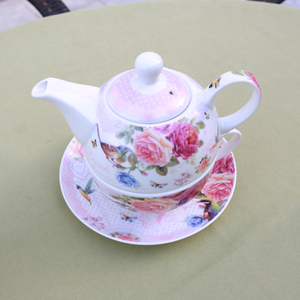 Tetera de cerámica de alta calidad, juego de té Floral de estilo británico para un juego de fiesta de té - Product Image 3