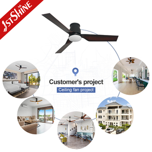 1stshine Ventilateur de plafond à LED Profil bas Lames en plastique de haute qualité 52 pouces Ventilateur de plafond encastré avec lumière - Product Image 5