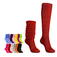 Lot de chaussettes montantes amples et côtelées en tissu épais, style Glitopper, effet froissé, style années 80-90, pour bottes