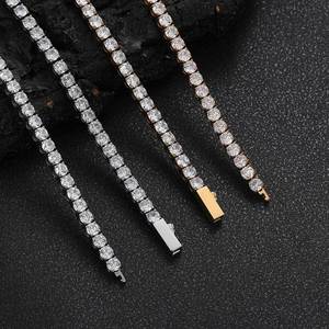 Collar de tenis de moissanita con cadena de eslabones de plata de ley estilo hip-hop, accesorios de moda de lujo personalizados - Product Image 4