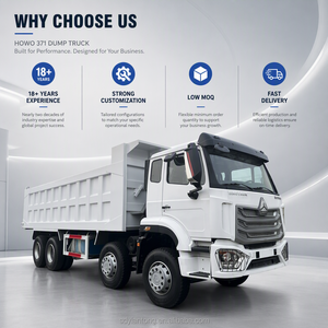 Camion benne basculante Sinotruk HOWO 371 6x4 personnalisé, neuf, robuste, diesel automatique, 50 tonnes, avec système de levage avant et caméra arrière - Product Image 6