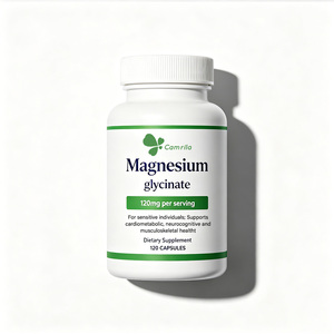 Cápsulas de Glicinato de Magnesio con Logotipo Privado Personalizado, 120 mg por Porción, 120 Unidades, Suplemento Dietético Vegano para Adultos - Product Image 1