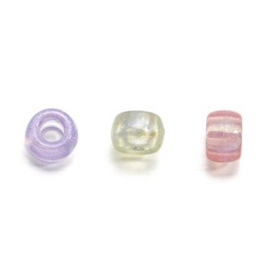 Acrylic Two Tone Large Hole <b>Beads</b> Round Barrel Shape For Jewelry Making DIY Handmade Beading Materials Accessories - Product Image 3
