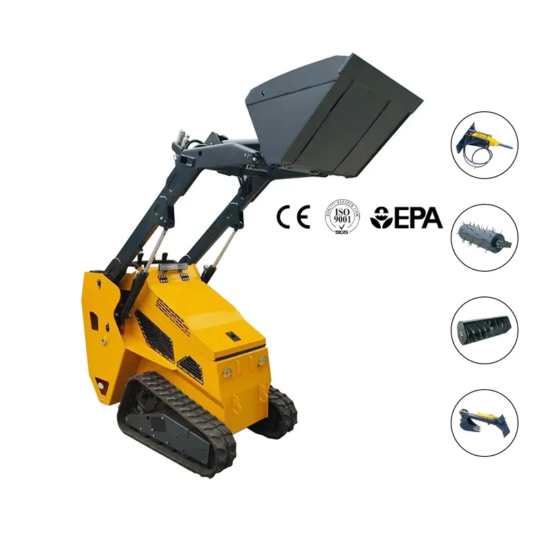 CE EPA factory    2024 Skid Steer Loader Promotion China Track Attachments new Mini Skid Steer Loader Free shipping