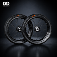 Kit de roues de route Supermoto noires de 17 pouces avec pneus CST Street pour Surron Light Bee X 79BIKE Moto électrique tout-terrain
