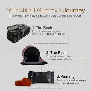 Gummies de Shilajit Pur de l'<span class=keywords><strong>Himalaya</strong></span> Or, Aubergine Ivre d'Afrique du Sud, Favorisant la Récupération Musculaire, Réduisant la Fatigue, Favorisant la Croissance Capillaire - Product Image 4