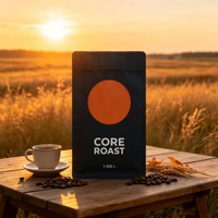 Sachet de café personnalisé de qualité alimentaire 1 kg, pochette refermable en aluminium avec valve d'air pour café moulu