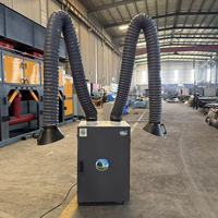 Purificateur de fumées de soudage mobile à deux bras 2,2 kW pour le meulage simultané