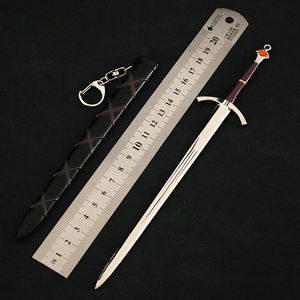 <span class=keywords><strong>Porte</strong></span>-clés Thrones <span class=keywords><strong>Game</strong></span> Alloy Weapon Model GTR11 White Knight's Ice and Fire Sword Metal Keychains - Product Image 2