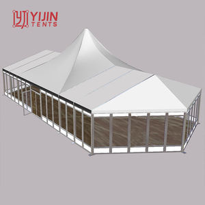 Tente de réception professionnelle Yijin sur mesure 40 x 100 m, grande tente à double pignon pour exposition automobile - Product Image 2