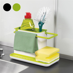 Plastic Kitchen Sink Sponge Storage Rack Soap Brush Organizer Bathroom Accessories Towel Rack Holder