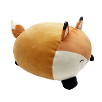 Oreiller en forme de tête de renard doux sur mesure, oreiller de dossier de canapé, oreiller de sommeil en coton PP rembourré, jouet en peluche pour enfants, certifié QIAOTONG EN71