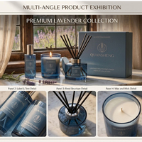 Coffret cadeau bougie et diffuseur à bâtonnets, ensemble bougie et diffuseur personnalisé, diffuseur d'ambiance pour la maison avec bougie
