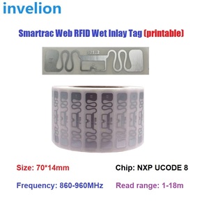 Thụ động smartrac Mini web UHF <span class=keywords><strong>RFID</strong></span> ướt Inlay Sticker <span class=keywords><strong>tag</strong></span> U8 chip 860-960MHz Hỗ trợ in <span class=keywords><strong>logo</strong></span> cho theo dõi tài sản managament - Product Image 5